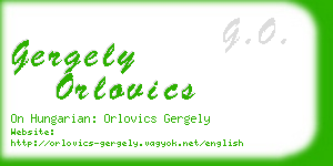 gergely orlovics business card